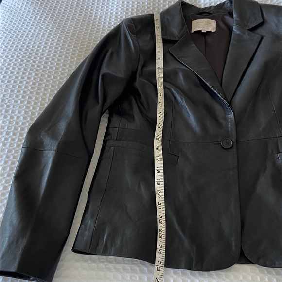 Part Two Lamb Leather Single Button Blazer - Picture 13 of 14